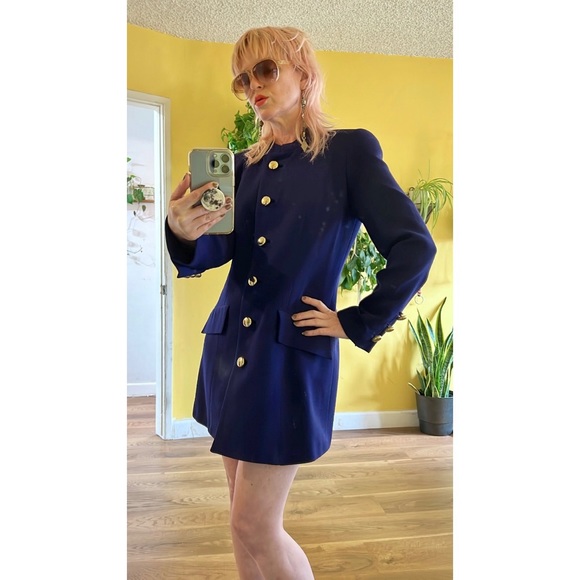 Vintage Mod Mini Dress Long Sleeve Jacket - Picture 3 of 10